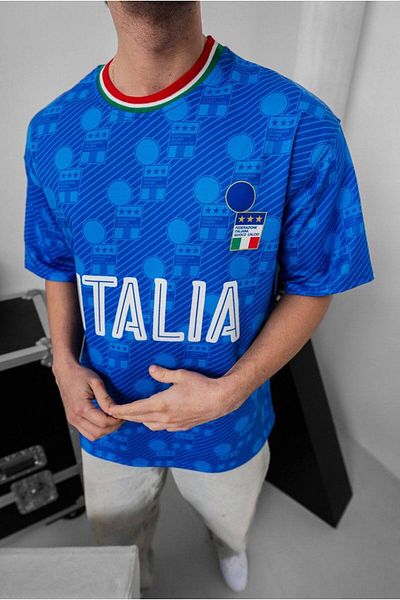 İLKCET MODA Μπλουζάκι Italia Embroidery Unisex Oversize