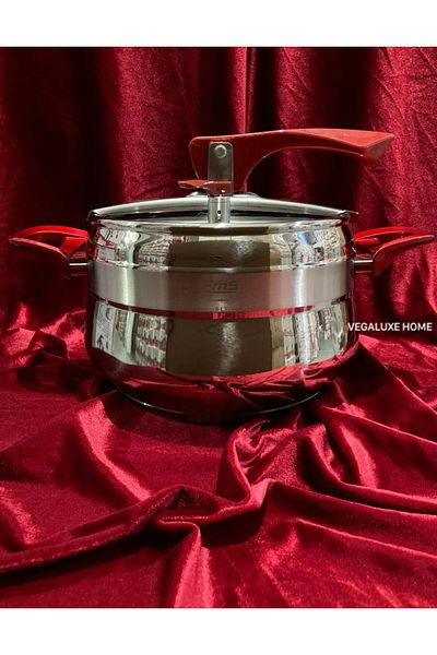 FMS Pressure Casserole 6 Lt Red