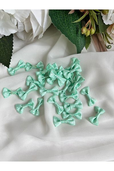 partici dükkanı 20Pcs Polka Dot Bow Tie - Ready-Made Bow Ribbon (2.5cm X 1cm)