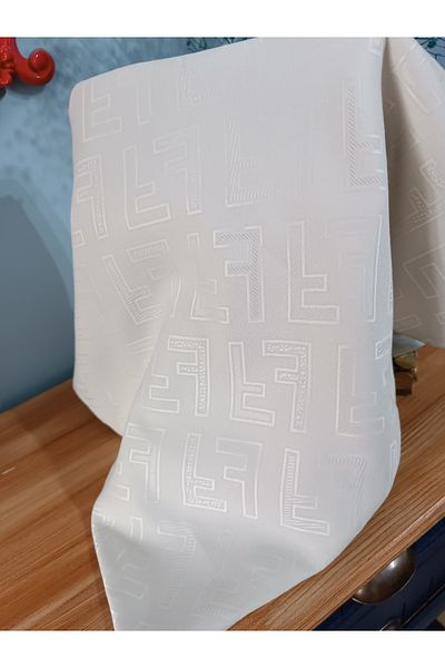 Blotch Hijab Style Modern and Stylish Latest Fashion Closed Letter Patterned Cream Cotton Shawl
