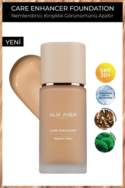 Alix Avien Anti-Wrinkle Moisturizing Spf30 Bright Finish Foundation - Care Enhancer 816 Amber Honey
