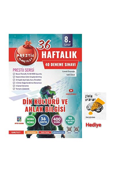 Nartest Yayınları Nartest 8.Sınıf Haftalık Din Kültürü ve Ahlak Bilgisi Denem...