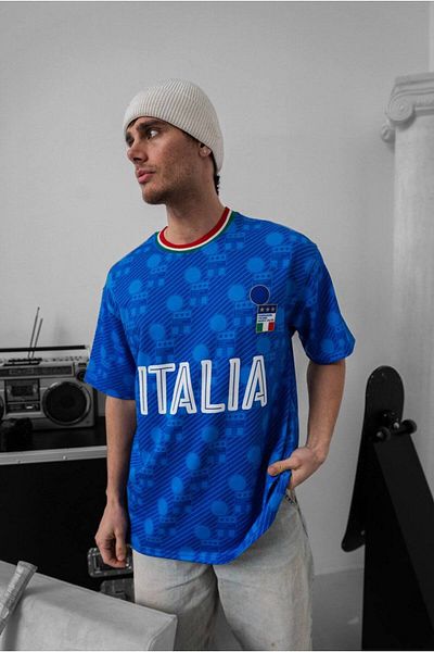 İLKCET MODA Μπλουζάκι Italia Embroidery Unisex Oversize