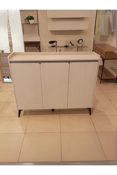 Orient Modern 3-Door Shoe Cabinet – Elegant & Functional Storage 120x95x32