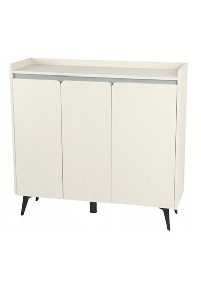 Orient Modern 3-Door Shoe Cabinet – Elegant & Functional Storage 100x95x32cm