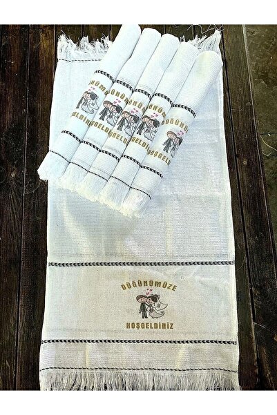 yörük tuhafiye Wedding Towel Pouch - 12Pcs Car and Convoy,"Welcome to Our Wedding"Messages