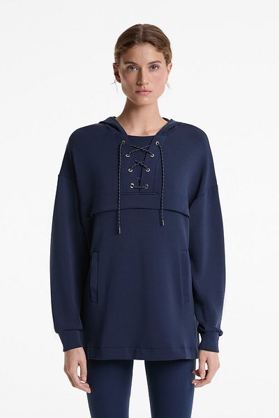 Oysho Criss-cross drawstring sweatshirt with modal
