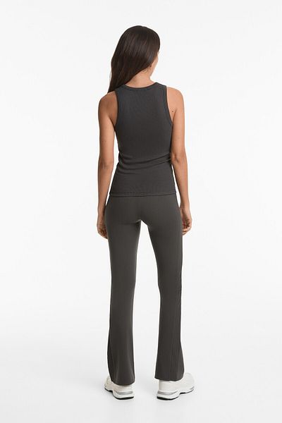 Oysho Rib halter top with cotton and modal