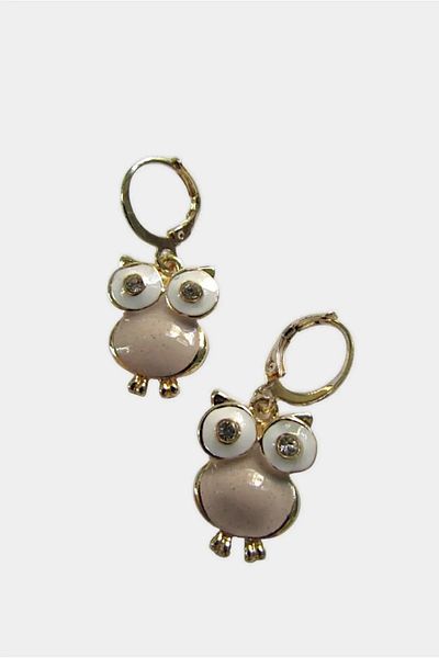 roseberry Women's Gold Owl Design Dangle Earrings - R1128