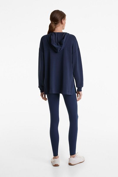 Oysho Criss-cross drawstring sweatshirt with modal