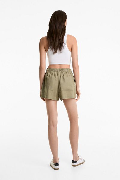 Oysho 100% linen shorts