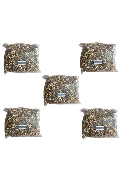 Anamour Natural 1kg of Dried Lemon Peel, Sugar-Free Orange Chips and Dried Fruit Crisps (5 Pieces)