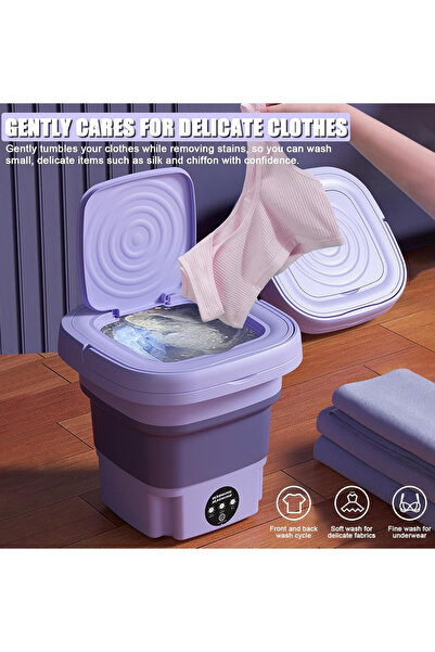 Primo Plus Portable Mini Folding Clothes Washing Machine, Bucket Automatic Mini Household Underwear Foldable