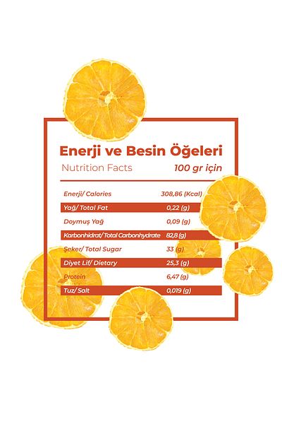 Anamour Natural Orange Chips - Sugar-Free Dry Fruit Crispies (5 Pieces of 1kg)