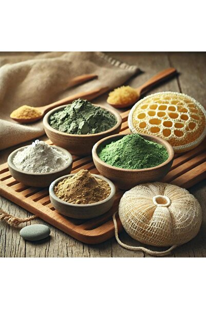 Karşı Köyden 4'lüArındrıcı bakım Yeşil Kil 100G Beyaz Kil 100G Ruşur Taşı 4 A...