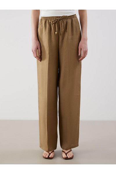 LC Waikiki Lcw Vision Linen Women's Trousers with Elastic Waist