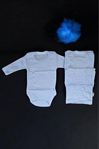 Lui Baby 4 Pack Economical 100% Cotton Snap Fastener Baby Bodysuit Long Sleev...