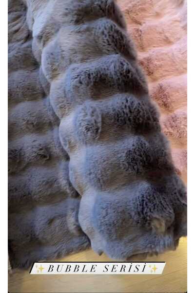 Genel Markalar Bubble Tavşan Serisi Yumuşacık Tavşan Tüyü Kaymaz Dokuma Taban...