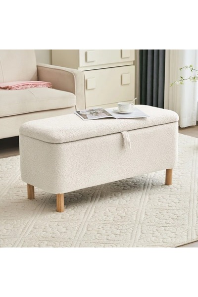 stillola fix sandıklı puf bench ahşap ayaklı ayakucu puf