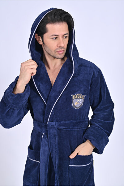 Nuşa KARTAL Nakışlı İçi Havlulu Bambu Pamuklu Bornoz