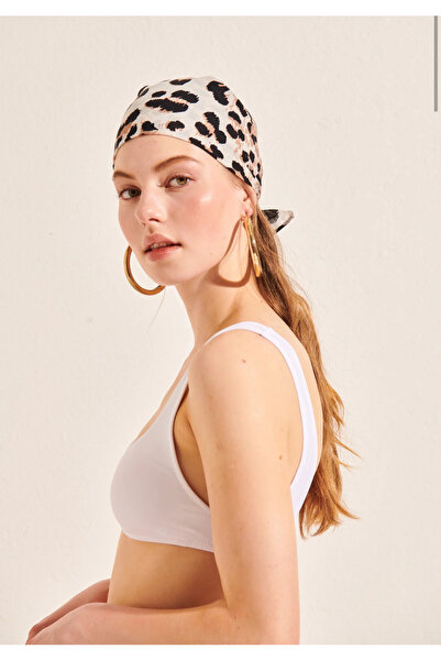 Beach&Beyond Kadın Leopar Pamuklu Kumastan Bandana