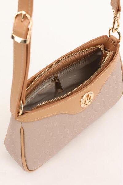 Levidor Vizon Camel Petek Baskılı Omuz Çantası