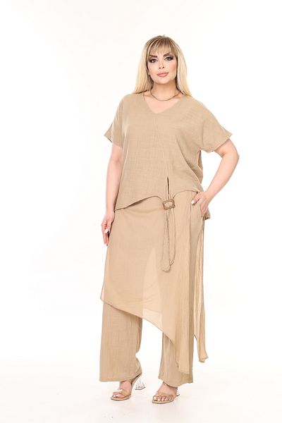 MJORA Set bluză și pantaloni din in italiană