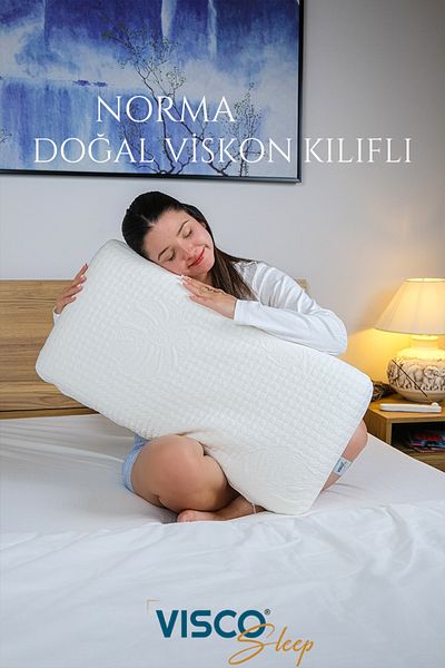 visco sleep Ergonomic Visco Pillow 80X40X12 cm Long Classic Normal Viscose with Case