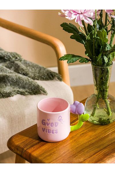 LC Waikiki Lcw Home Flower Printed Ceramic Mug 418 ml