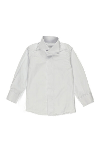 Panço Erkek Çocuk Ata Yaka Beyaz Gömlek