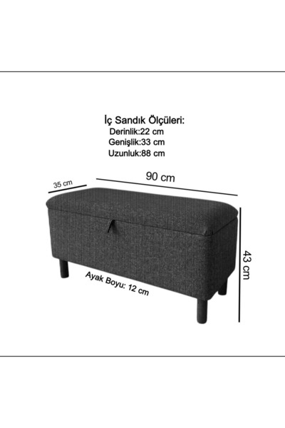 stillola fix sandıklı puf bench ahşap ayaklı ayakucu puf
