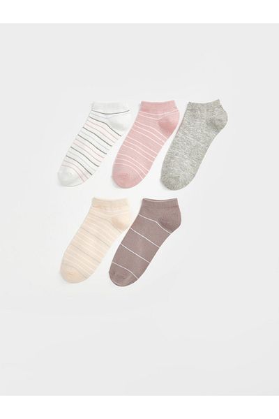 LC Waikiki LCW DREAM Striped Women's Booties Socks 5 pcs