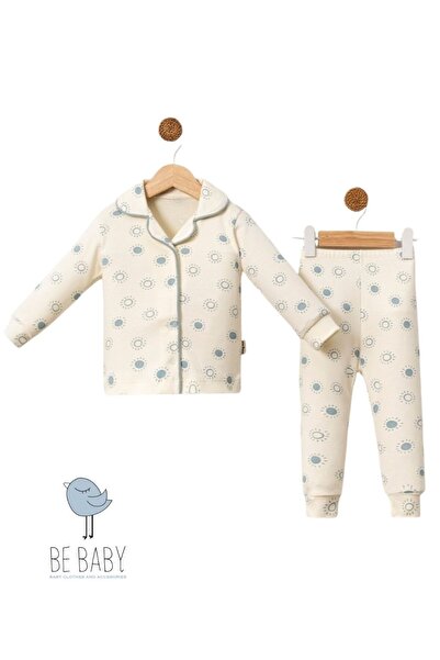 MODA Erkek Bebek Kız Bebek Güneşli Pijama Takım