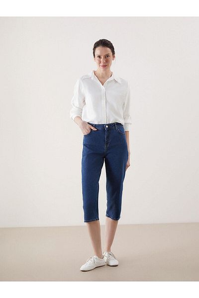 LC Waikiki LCWAIKIKI Blugi Capri pentru femei, clasici, slim fit
