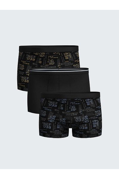 LC Waikiki Standard Mold Cotton Flexible Men's Boxers 3-Piece