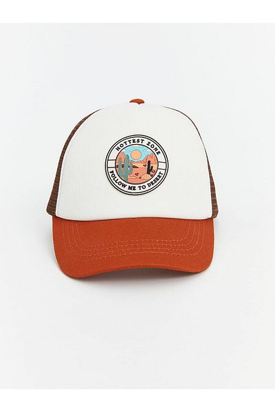 LC Waikiki Lcw Accessories Printed Mesh Detailed Boy's Cap Hat