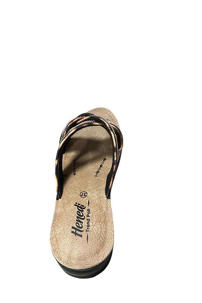 henedi Women's Wedge Heeled Stone Summer Slippers