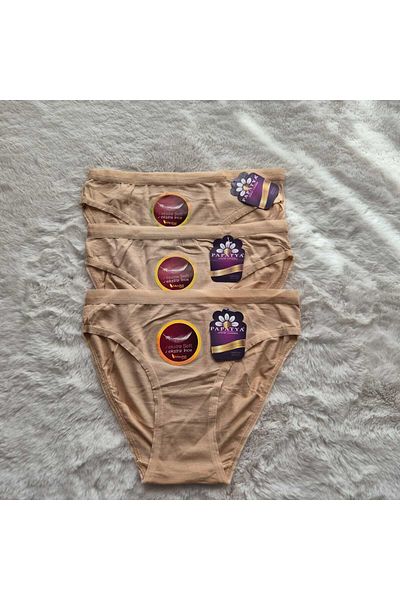 HS İÇ GİYİM Women's 3-Piece Skin Modal Slip Panties – Soft, Breathable and Comfortable Design