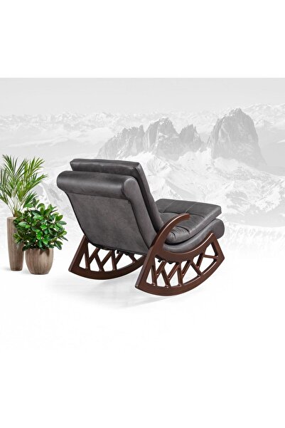 Mobilya Stant Most Woodarm %100 Ağaç Dinlenme Koltuğu İthal Nubuk Kumaş