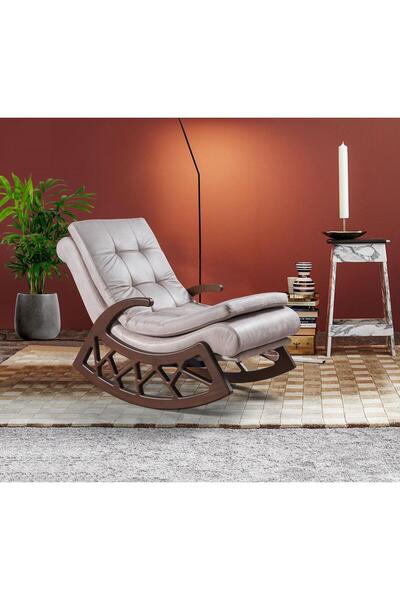 Mobilya Stant Most Woodarm %100 Ağaç Dinlenme Koltuğu İthal Nubuk Kumaş (Evin...