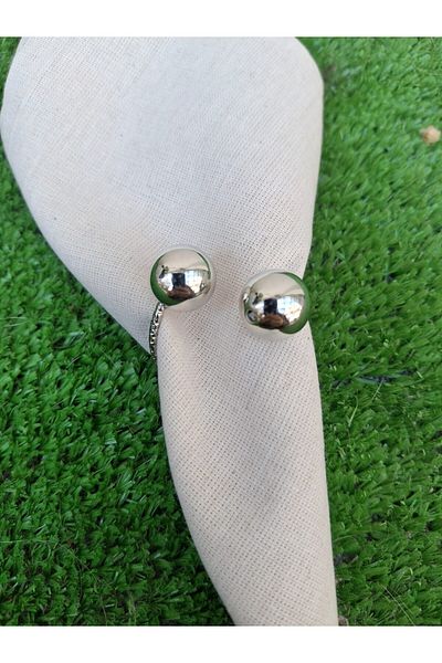 Emtory Home Restorie Silver Nickel 12 τμχ Ασημένιο μεταλλικό δαχτυλίδι χαρτοπετσέτας - δαχτυλίδι χαρτοπετσέτας