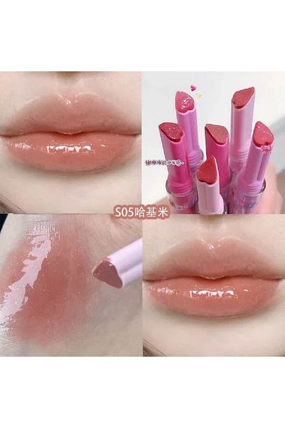 Kozmetik Heart Lipstick 01 02 03 04 05 06 Jelly Lipstick