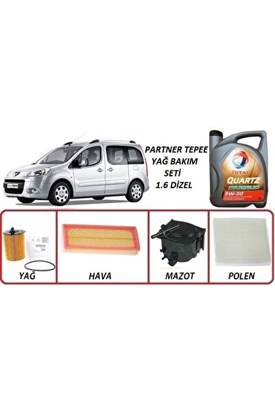 TOTAL Partner Tepee 1.6 Dizel 5li Set Kw55 2008-2014+Ineo hdc 5w30 4lt Motor Yağ
