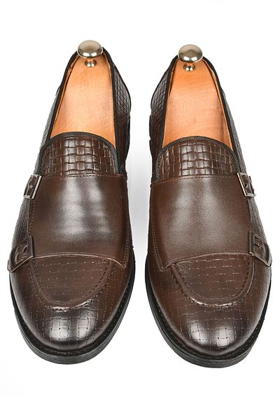 DeepSEA Pantofi din piele naturală cu talpă Neolite cu model maro pentru bărbați 2501001