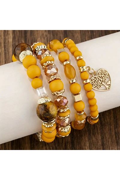 Minnoş Dükkan Middle East Inspired Beaded Stretchy Bracelet