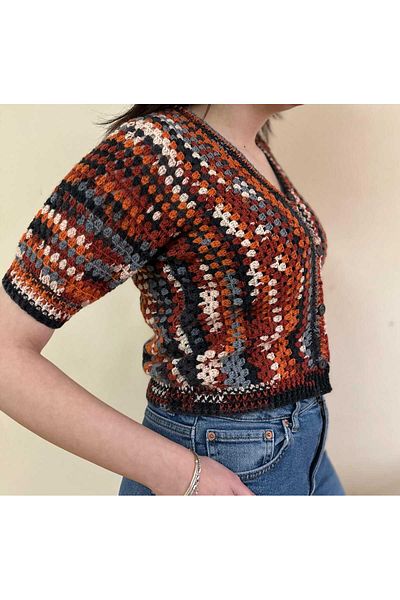 HollyMall Hand Knitted Handmade Wool Thread Knitted Mother-Daughter Vest