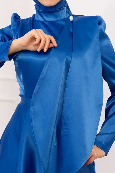sade abiye Blue Detailed Pearl Model'Damla'