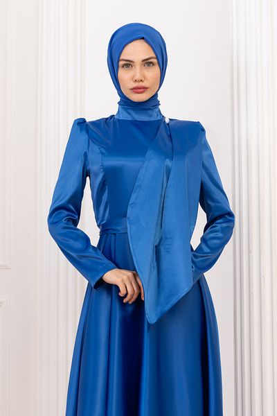 sade abiye Blue Detailed Pearl Model'Damla'