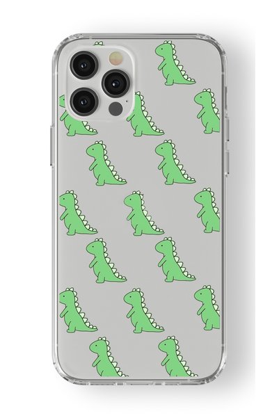 Multitronic iPhone 16 Pro Compatible Green Dinosaur Design Printed Transparen...