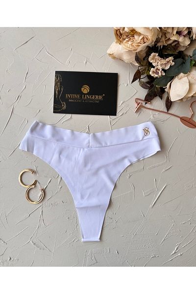 İntive Lingerie Comfortable Stylish Waist V Cut Thong - Beige-Black-White
